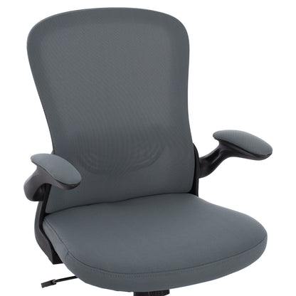 ΚΑΡΕΚΛΑ ΓΡΑΦΕΙΟΥ ELSIR ΜΑΥΡΟΣ ΣΚΕΛΕΤΟΣ ΓΚΡΙ MESH 60x56x105