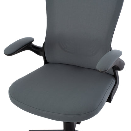 ΚΑΡΕΚΛΑ ΓΡΑΦΕΙΟΥ ELSIR ΜΑΥΡΟΣ ΣΚΕΛΕΤΟΣ ΓΚΡΙ MESH 60x56x105