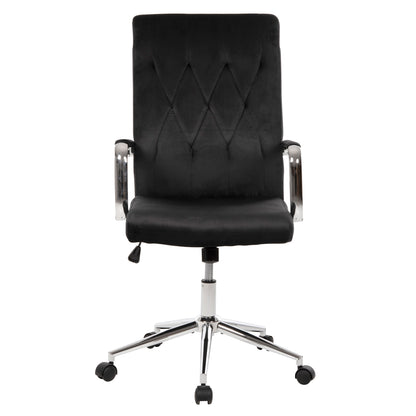 ΚΑΡΕΚΛΑ ΓΡΑΦΕΙΟΥ JOSEF ΜΑΥΡΟ ΒΕΛΟΥΔΟ-INOX ΒΑΣΗ 58x61x105-113