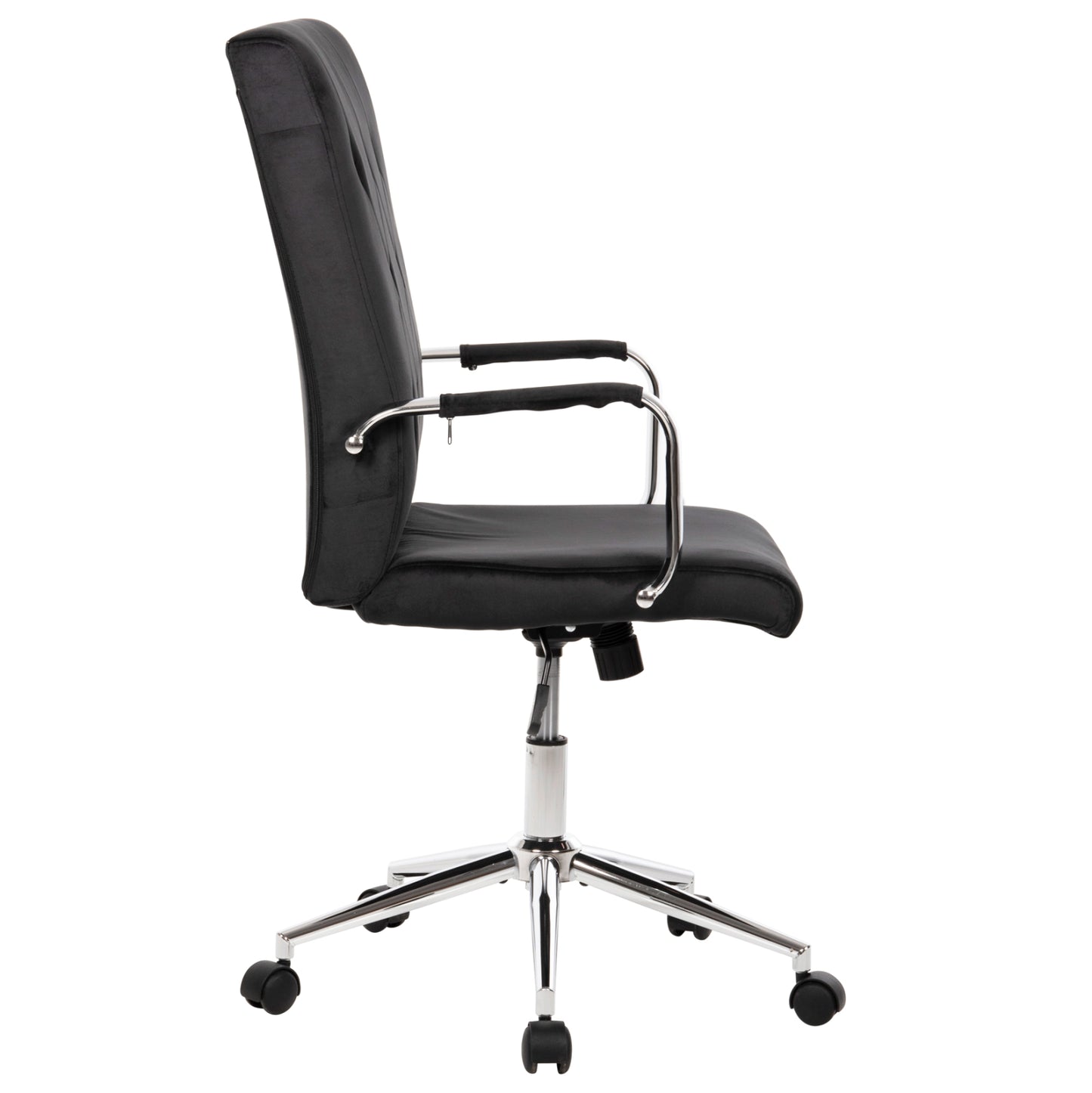 ΚΑΡΕΚΛΑ ΓΡΑΦΕΙΟΥ JOSEF ΜΑΥΡΟ ΒΕΛΟΥΔΟ-INOX ΒΑΣΗ 58x61x105-113
