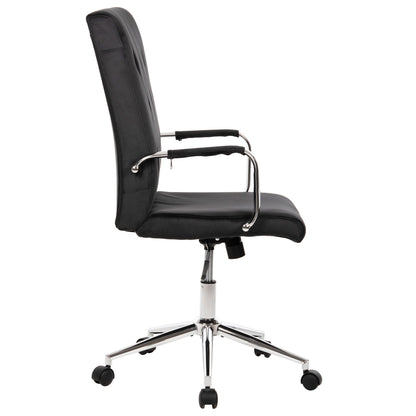 ΚΑΡΕΚΛΑ ΓΡΑΦΕΙΟΥ JOSEF ΜΑΥΡΟ ΒΕΛΟΥΔΟ-INOX ΒΑΣΗ 58x61x105-113