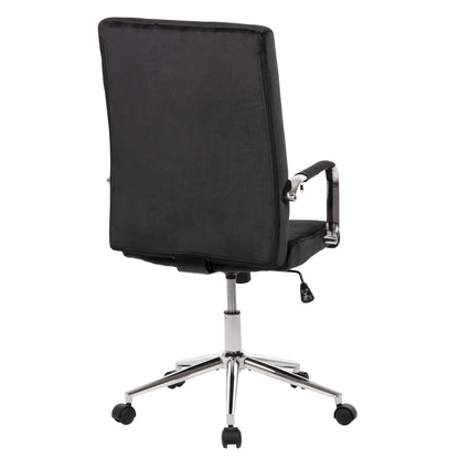 ΚΑΡΕΚΛΑ ΓΡΑΦΕΙΟΥ JOSEF ΜΑΥΡΟ ΒΕΛΟΥΔΟ-INOX ΒΑΣΗ 58x61x105-113
