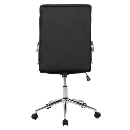 ΚΑΡΕΚΛΑ ΓΡΑΦΕΙΟΥ JOSEF ΜΑΥΡΟ ΒΕΛΟΥΔΟ-INOX ΒΑΣΗ 58x61x105-113