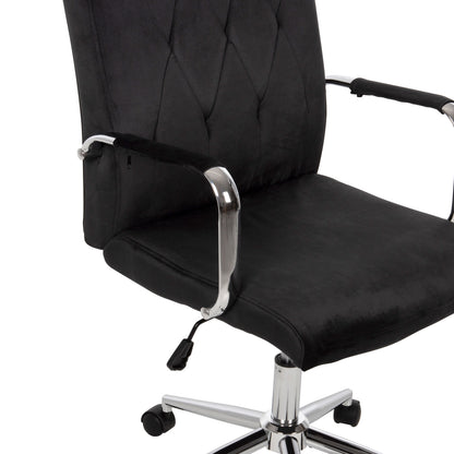 ΚΑΡΕΚΛΑ ΓΡΑΦΕΙΟΥ JOSEF ΜΑΥΡΟ ΒΕΛΟΥΔΟ-INOX ΒΑΣΗ 58x61x105-113