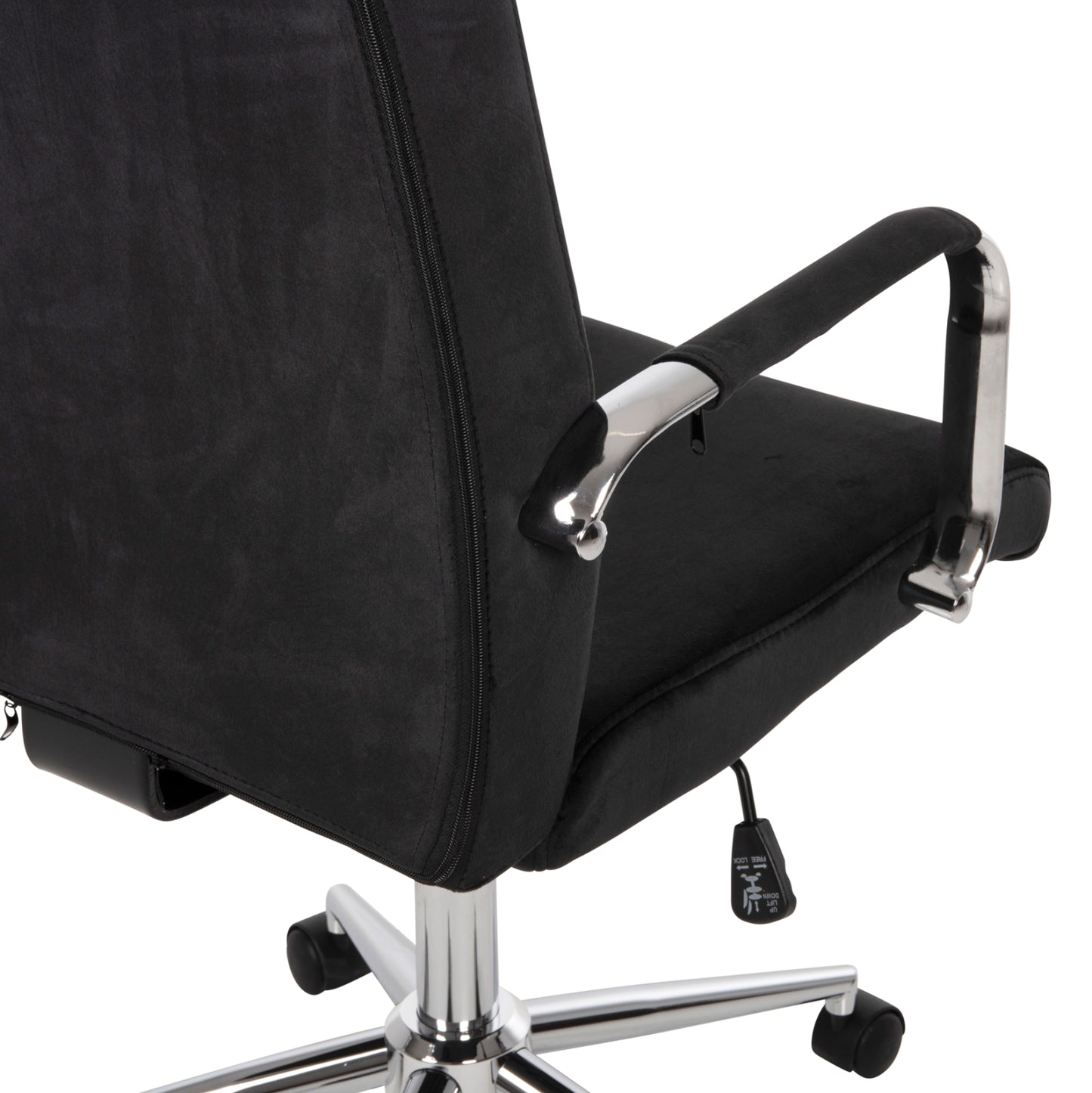 ΚΑΡΕΚΛΑ ΓΡΑΦΕΙΟΥ JOSEF ΜΑΥΡΟ ΒΕΛΟΥΔΟ-INOX ΒΑΣΗ 58x61x105-113