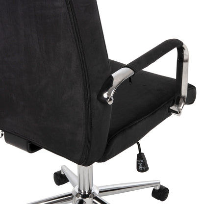 ΚΑΡΕΚΛΑ ΓΡΑΦΕΙΟΥ JOSEF ΜΑΥΡΟ ΒΕΛΟΥΔΟ-INOX ΒΑΣΗ 58x61x105-113