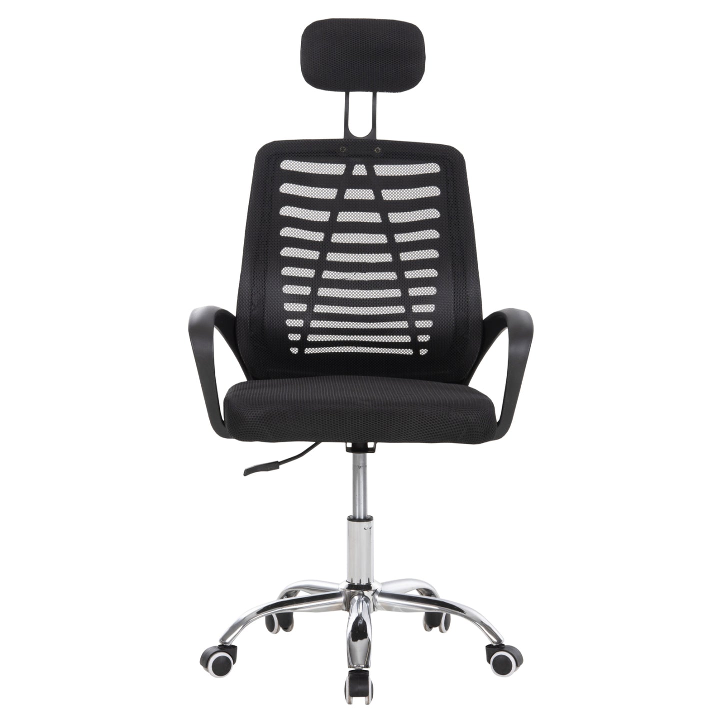 ΚΑΡΕΚΛΑ ΓΡΑΦΕΙΟΥ TRAIL2 ΜΑΥΡΟ MESH-ΠΟΔΙ ΧΡΩΜΙΟΥ 62x59x120