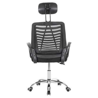 ΚΑΡΕΚΛΑ ΓΡΑΦΕΙΟΥ TRAIL2 ΜΑΥΡΟ MESH-ΠΟΔΙ ΧΡΩΜΙΟΥ 62x59x120