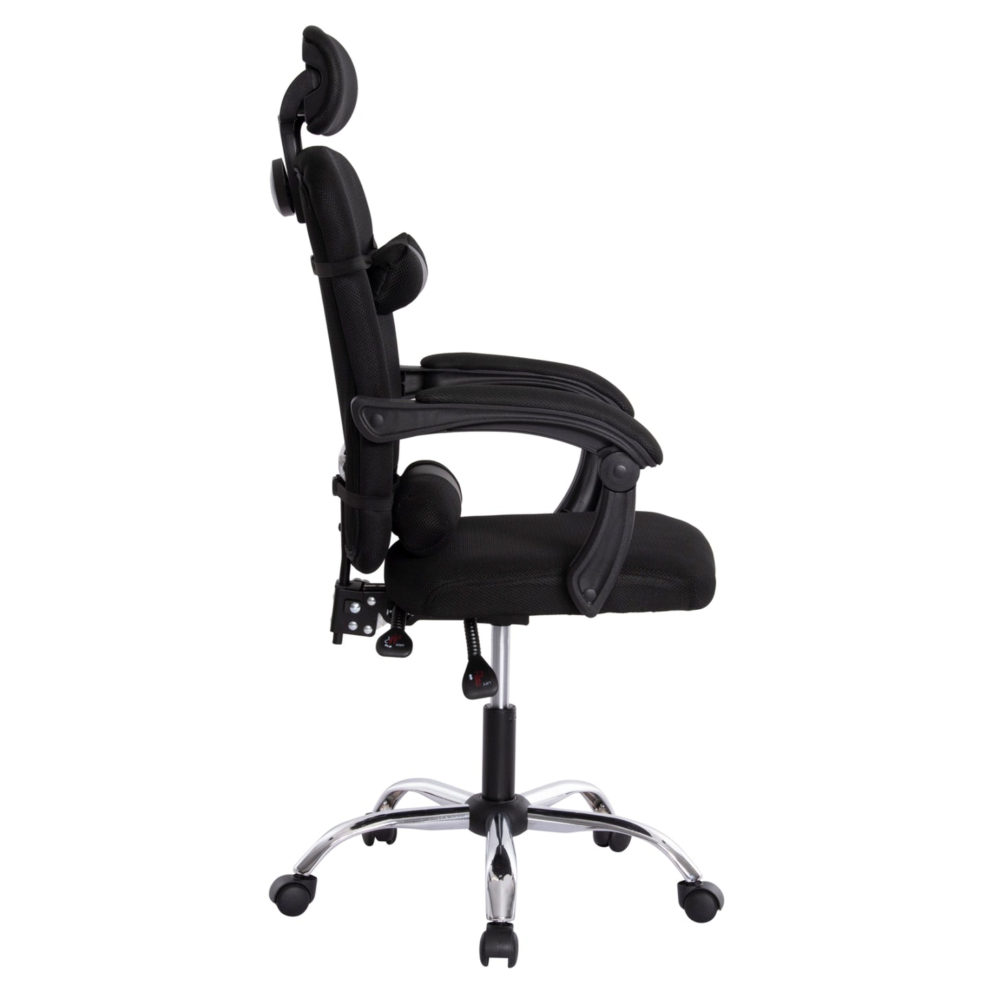 OFFICE CHAIR CRONER BLACK MESH METAL BASE 58x99x120
