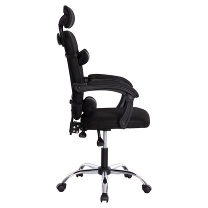 OFFICE CHAIR CRONER BLACK MESH METAL BASE 58x99x120