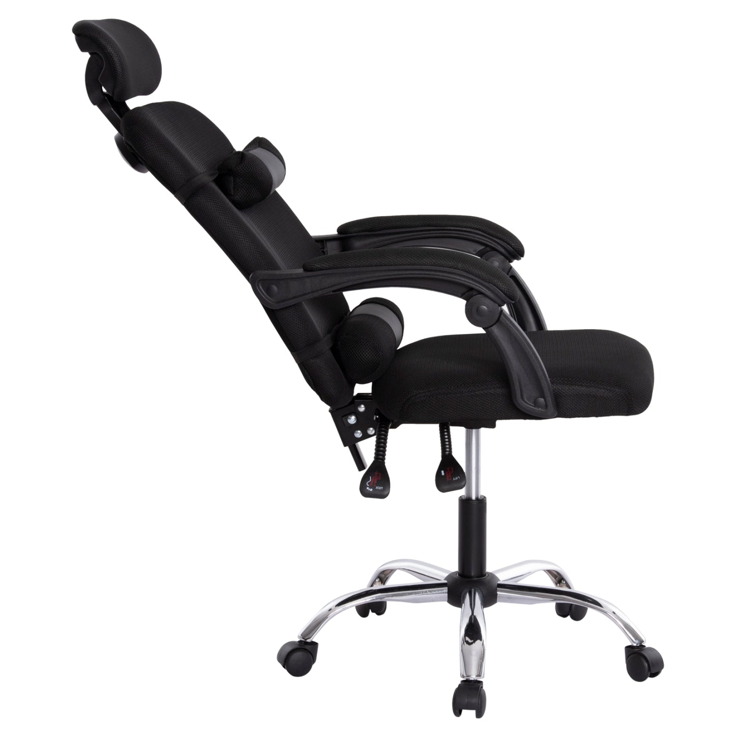 OFFICE CHAIR CRONER BLACK MESH METAL BASE 58x99x120