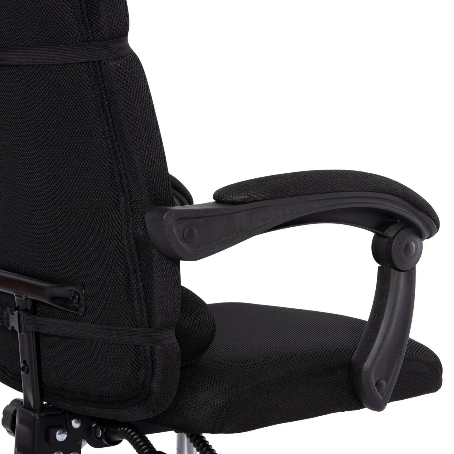 OFFICE CHAIR CRONER BLACK MESH METAL BASE 58x99x120