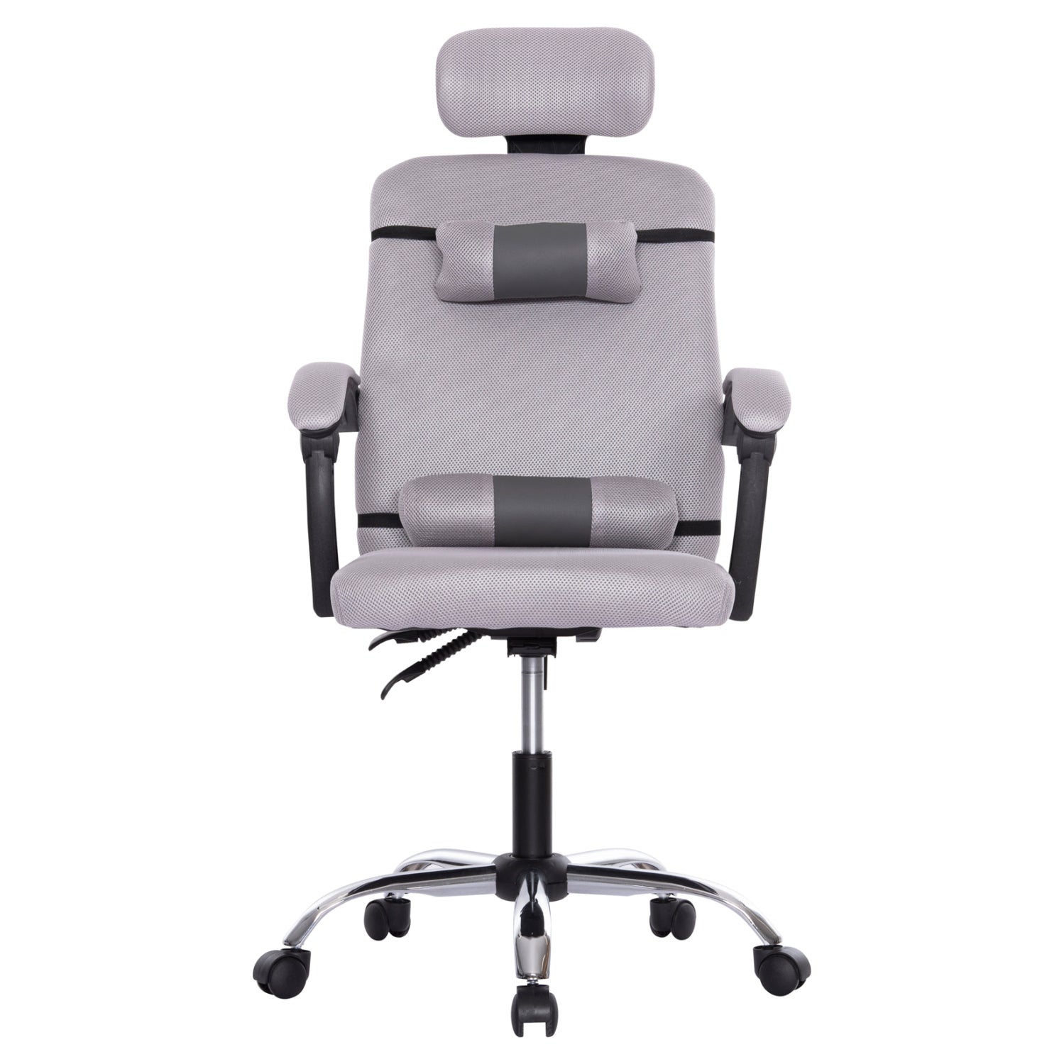 ΚΑΡΕΚΛΑ ΓΡΑΦΕΙΟΥ CRONER HM1196.02 ΓΚΡΙ MESH-ΜΕΤΑΛ.ΒΑΣΗ 58x67x124Υεκ.