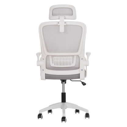 ΚΑΡΕΚΛΑ ΓΡΑΦΕΙΟΥ BLAZER ΓΚΡΙ MESH ΛΕΥΚΟΣ ΣΚΕΛΕΤΟΣ 60x58x110-130