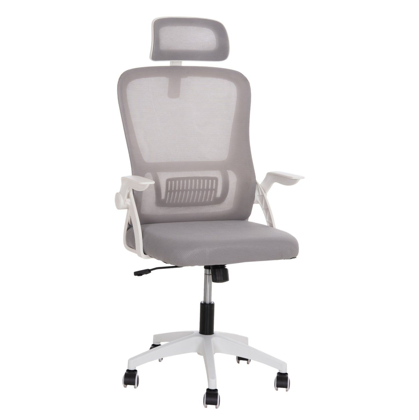 ΚΑΡΕΚΛΑ ΓΡΑΦΕΙΟΥ BLAZER ΓΚΡΙ MESH ΛΕΥΚΟΣ ΣΚΕΛΕΤΟΣ 60x58x110-130