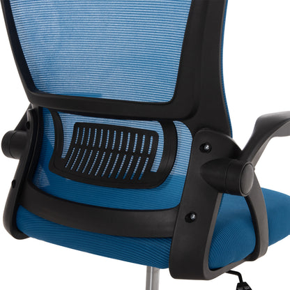 ΚΑΡΕΚΛΑ ΓΡΑΦΕΙΟΥ BLAZER ΜΠΛΕ MESH ΜΑΥΡΟΣ ΣΚΕΛΕΤΟΣ 60x58x110-130