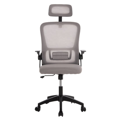 ΚΑΡΕΚΛΑ ΓΡΑΦΕΙΟΥ BLAZER ΓΚΡΙ MESH ΜΑΥΡΟΣ ΣΚΕΛΕΤΟΣ 60x58x110-130