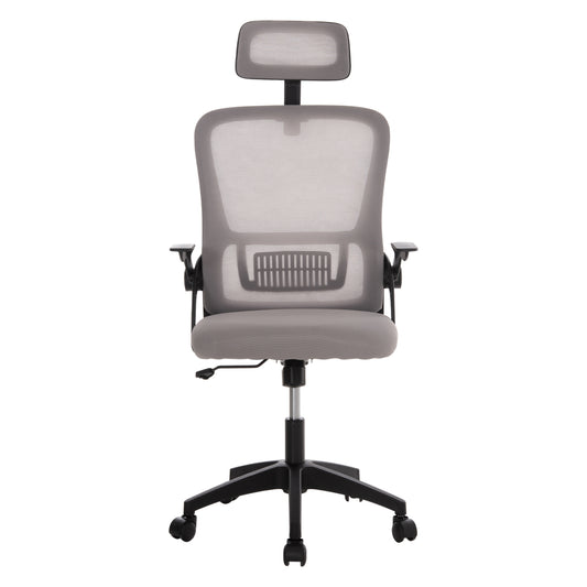 ΚΑΡΕΚΛΑ ΓΡΑΦΕΙΟΥ BLAZER ΓΚΡΙ MESH ΜΑΥΡΟΣ ΣΚΕΛΕΤΟΣ 60x58x110-130