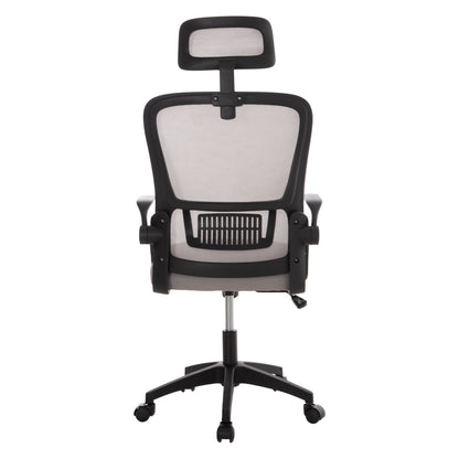 ΚΑΡΕΚΛΑ ΓΡΑΦΕΙΟΥ BLAZER ΓΚΡΙ MESH ΜΑΥΡΟΣ ΣΚΕΛΕΤΟΣ 60x58x110-130
