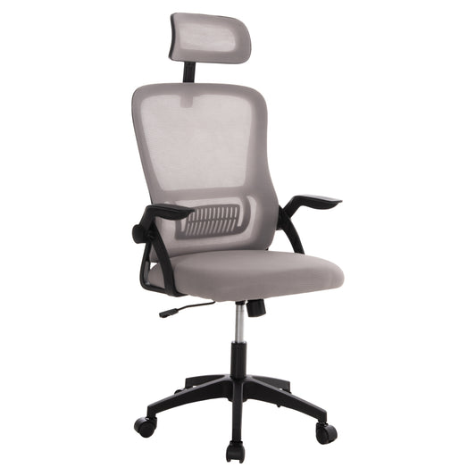 ΚΑΡΕΚΛΑ ΓΡΑΦΕΙΟΥ BLAZER ΓΚΡΙ MESH ΜΑΥΡΟΣ ΣΚΕΛΕΤΟΣ 60x58x110-130