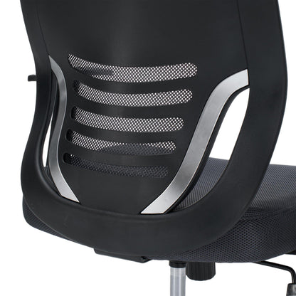 ΚΑΡΕΚΛΑ ΓΡΑΦΕΙΟΥ BRIEF ΓΚΡΙ MESH ΒΑΣΗ ΧΡΩΜΙΟΥ 63x64x122