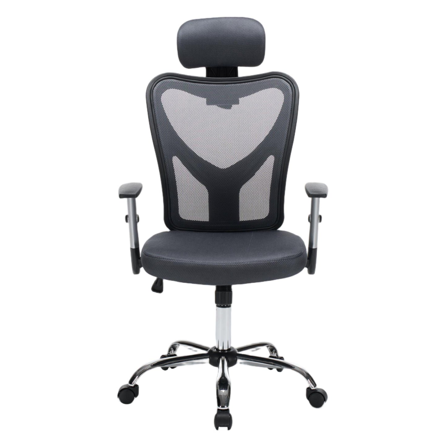 ΚΑΡΕΚΛΑ ΓΡΑΦΕΙΟΥ CUORE ΜΑΥΡΟΣ ΣΚΕΛΕΤΟΣ ΓΚΡΙ MESH 63x61x125