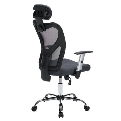 ΚΑΡΕΚΛΑ ΓΡΑΦΕΙΟΥ CUORE ΜΑΥΡΟΣ ΣΚΕΛΕΤΟΣ ΓΚΡΙ MESH 63x61x125