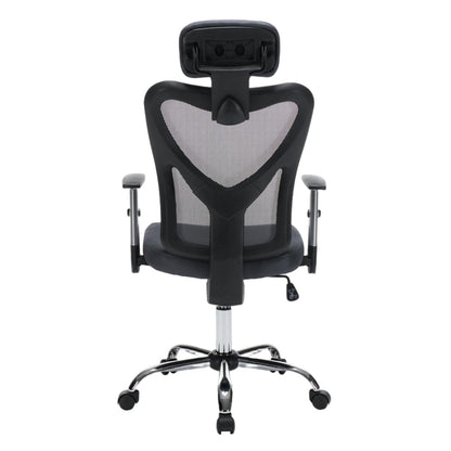 ΚΑΡΕΚΛΑ ΓΡΑΦΕΙΟΥ CUORE ΜΑΥΡΟΣ ΣΚΕΛΕΤΟΣ ΓΚΡΙ MESH 63x61x125