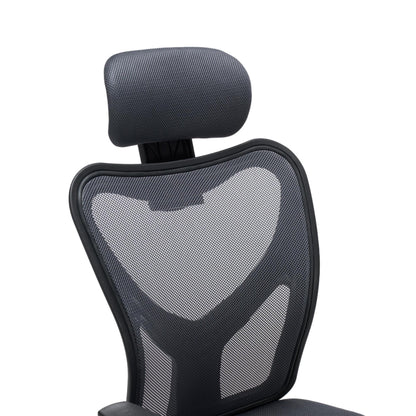 ΚΑΡΕΚΛΑ ΓΡΑΦΕΙΟΥ CUORE ΜΑΥΡΟΣ ΣΚΕΛΕΤΟΣ ΓΚΡΙ MESH 63x61x125