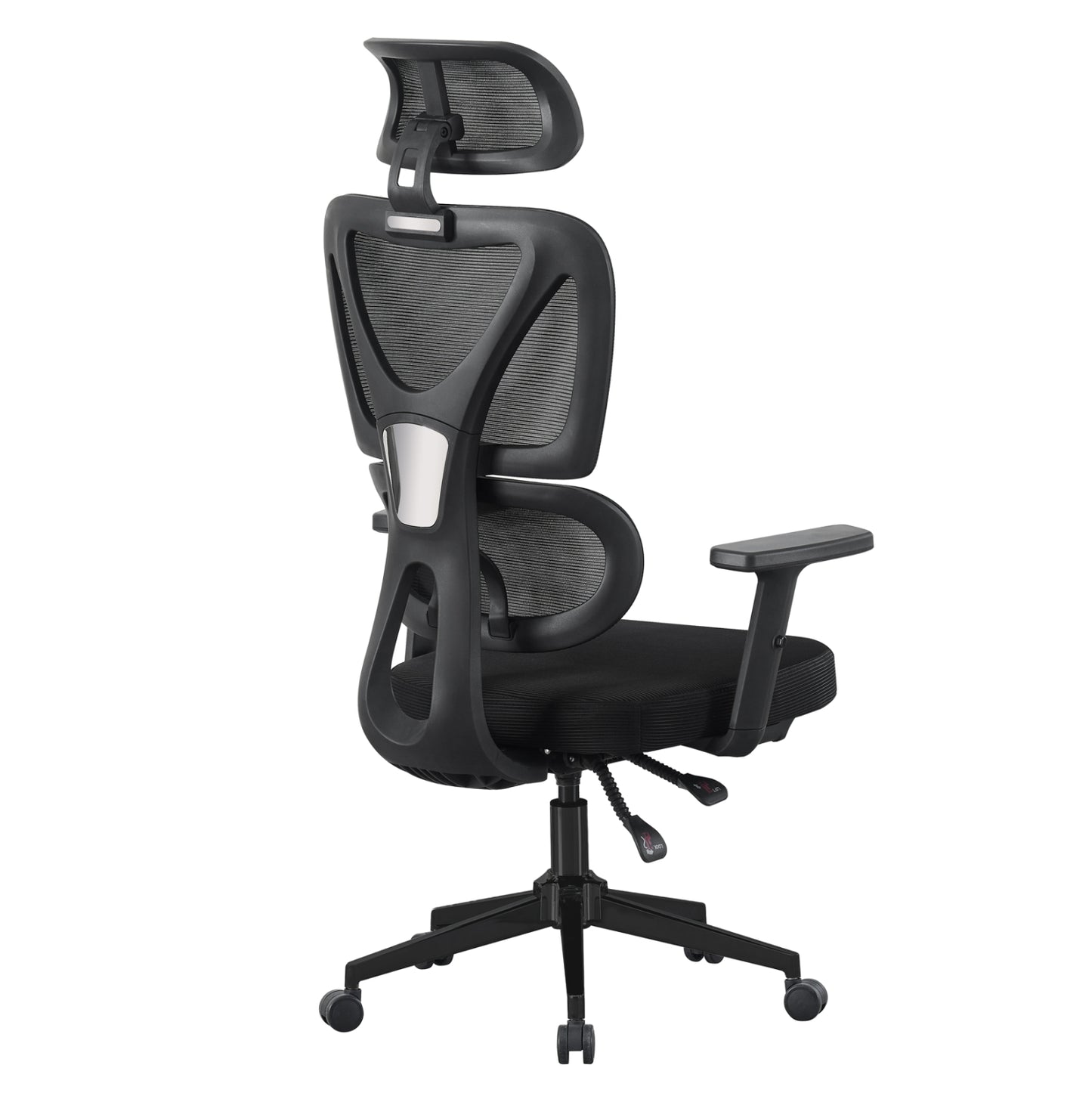 ΚΑΡΕΚΛΑ ΓΡΑΦΕΙΟΥ NOVAR ΜΑΥΡO MESH ΒΑΣΗ PP 51x49x121-129