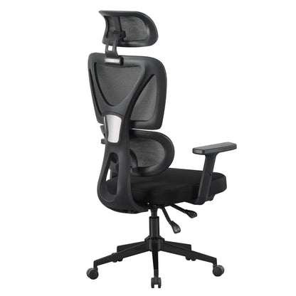 ΚΑΡΕΚΛΑ ΓΡΑΦΕΙΟΥ NOVAR ΜΑΥΡO MESH ΒΑΣΗ PP 51x49x121-129