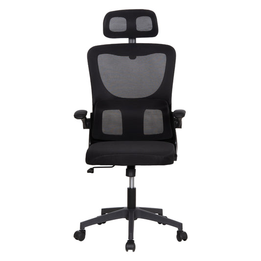 ΚΑΡΕΚΛΑ ΓΡΑΦΕΙΟΥ KESI ΜΑΥΡO MESH & PP 61x62x125