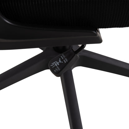 ΚΑΡΕΚΛΑ ΓΡΑΦΕΙΟΥ KESI ΜΑΥΡO MESH & PP 61x62x125