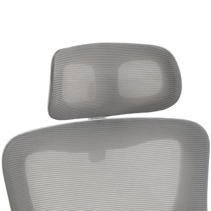 ΚΑΡΕΚΛΑ ΓΡΑΦΕΙΟΥ KESI ΑΝΟΙΧΤΟ ΓΚΡΙ MESH-ΛΕΥΚΟ PP 52x50x122