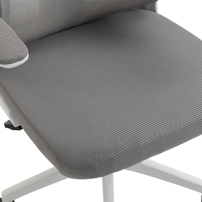 ΚΑΡΕΚΛΑ ΓΡΑΦΕΙΟΥ KESI ΑΝΟΙΧΤΟ ΓΚΡΙ MESH-ΛΕΥΚΟ PP 52x50x122