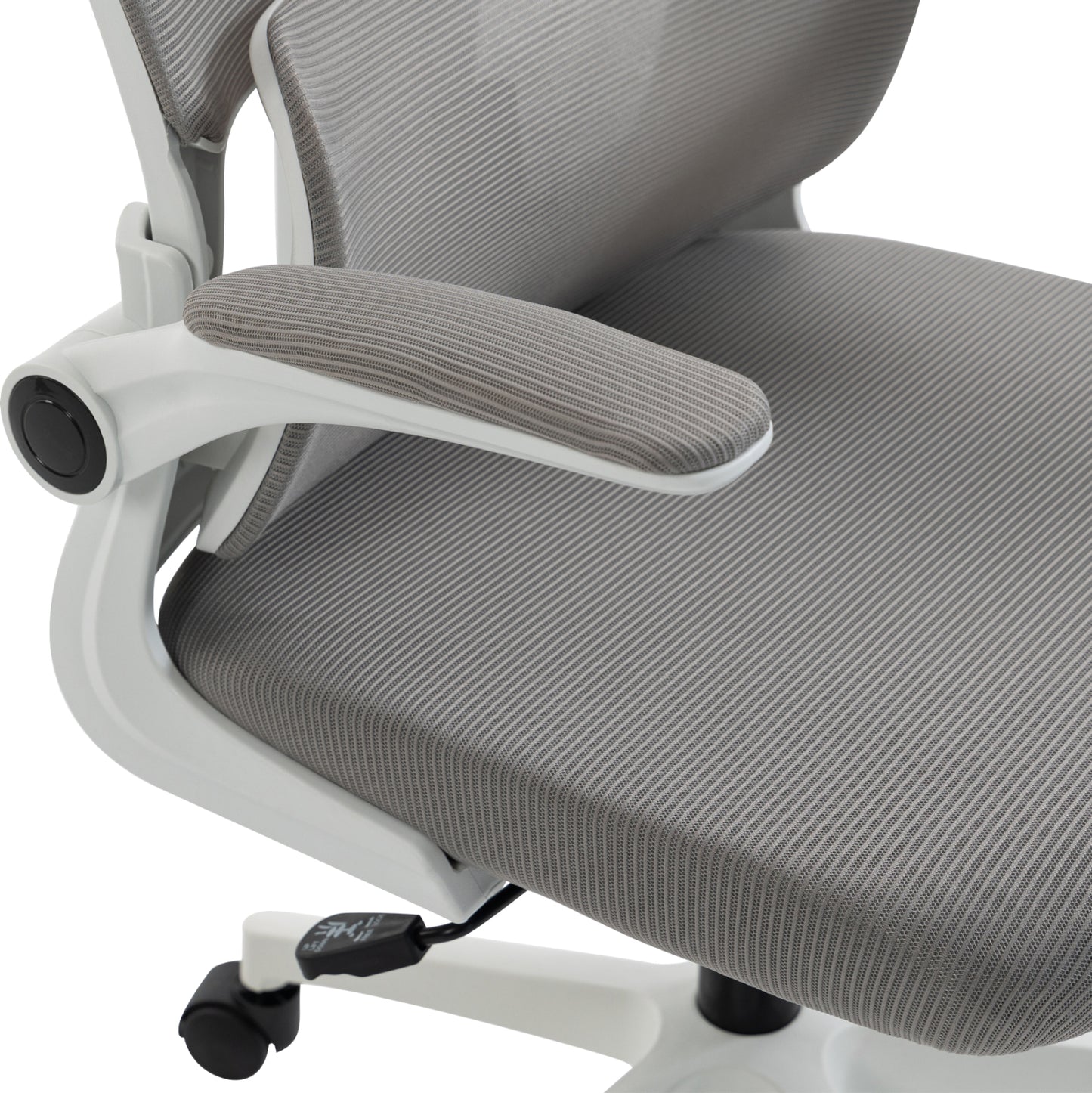 ΚΑΡΕΚΛΑ ΓΡΑΦΕΙΟΥ KESI ΑΝΟΙΧΤΟ ΓΚΡΙ MESH-ΛΕΥΚΟ PP 52x50x122