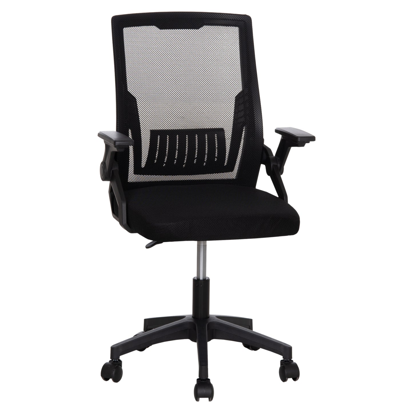 ΚΑΡΕΚΛΑ ΓΡΑΦΕΙΟΥ ZENITH PP & MESH ΥΦΑΣΜΑ-ΜΑΥΡΟ 58x55x100