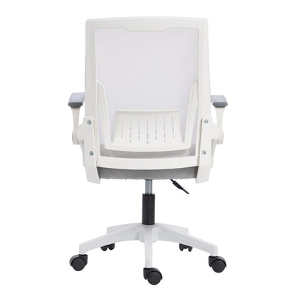 ΚΑΡΕΚΛΑ ΓΡΑΦΕΙΟΥ ZENITH ΛΕΥΚΟ PP-ΑΝΟΙΧΤΟ ΓΚΡΙ MESH 60x60x92-100