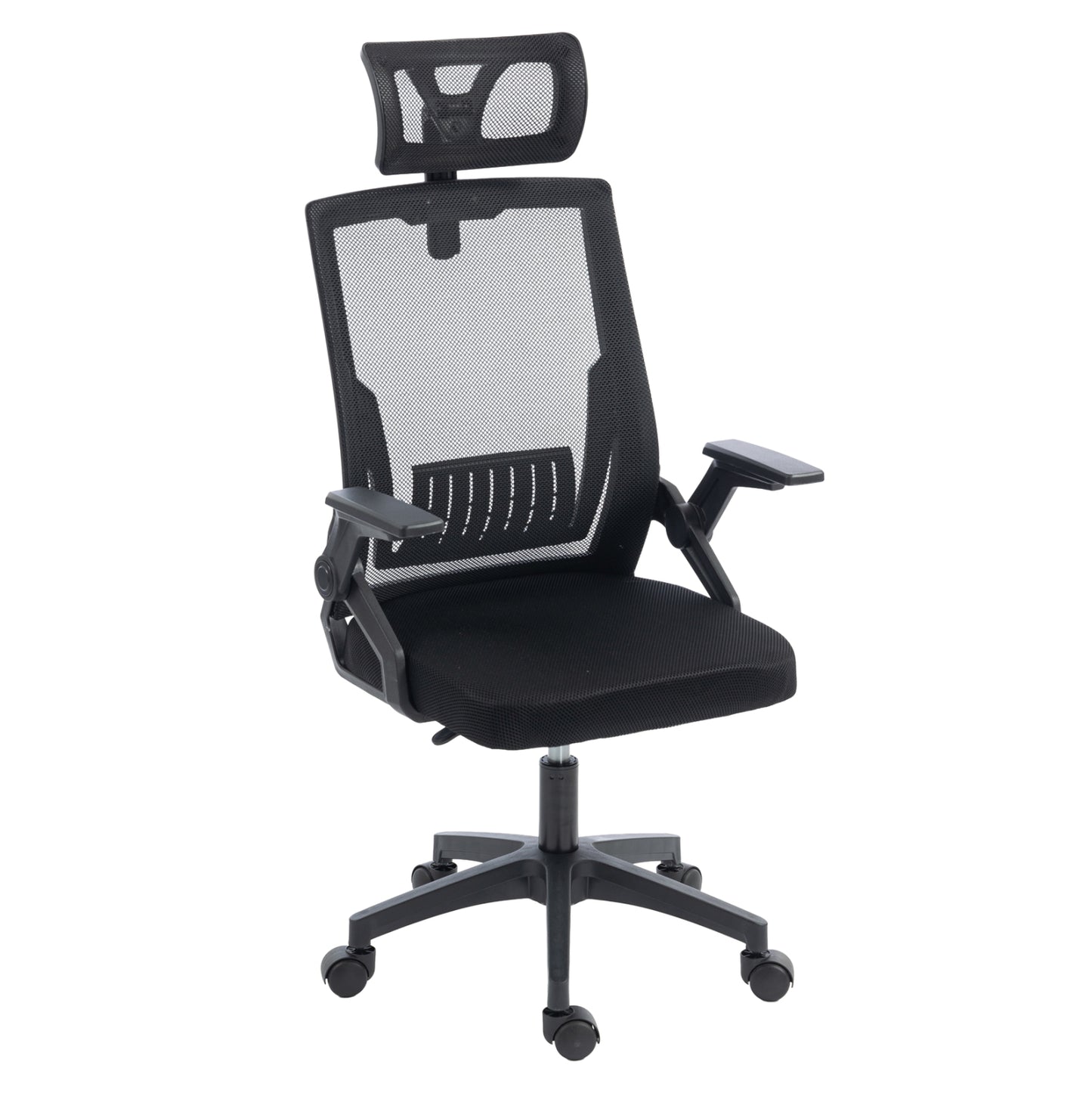 ΚΑΡΕΚΛΑ ΓΡΑΦΕΙΟΥ MATRON ΜΑΥΡO PP & MESH ΥΦΑΣΜΑ 47x47x128