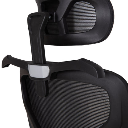 ΚΑΡΕΚΛΑ ΓΡΑΦΕΙΟΥ APEX ΜΑΥΡO MESH & PP 70x66x113-130