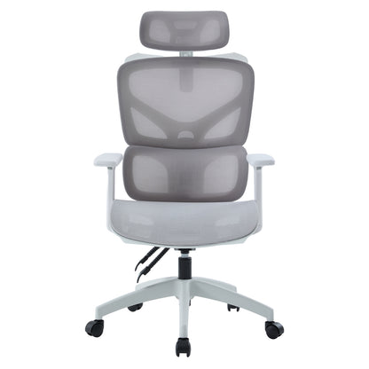 ΚΑΡΕΚΛΑ ΓΡΑΦΕΙΟΥ APEX ΛΕΥΚΟ PP-ΑΝΟΙΧΤΟ ΓΚΡΙ MESH 68x68x120-130