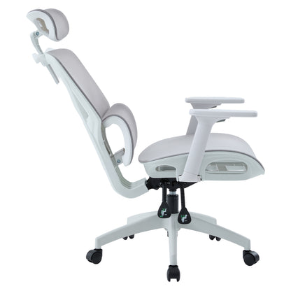 ΚΑΡΕΚΛΑ ΓΡΑΦΕΙΟΥ APEX ΛΕΥΚΟ PP-ΑΝΟΙΧΤΟ ΓΚΡΙ MESH 68x68x120-130
