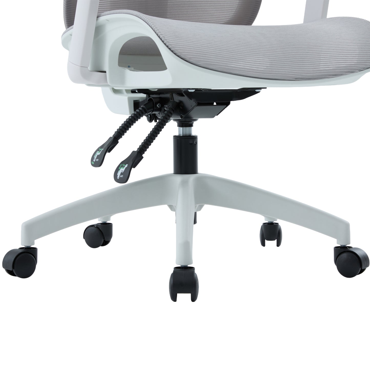 ΚΑΡΕΚΛΑ ΓΡΑΦΕΙΟΥ APEX ΛΕΥΚΟ PP-ΑΝΟΙΧΤΟ ΓΚΡΙ MESH 68x68x120-130