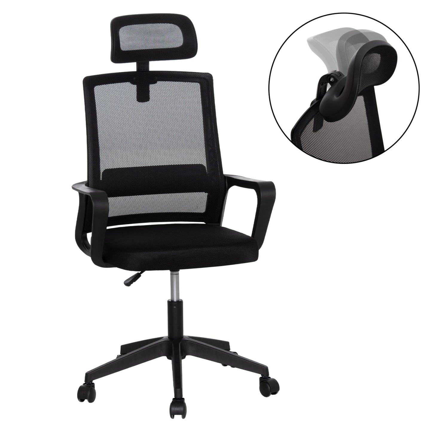 ΚΑΡΕΚΛΑ ΓΡΑΦΕΙΟΥ VELOCITY ΜΑΥΡO MESH & PP 60x62x123