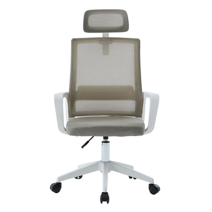 ΚΑΡΕΚΛΑ ΓΡΑΦΕΙΟΥ VELOCITY ΛΕΥΚΟ PP-ΑΝΟΙΧΤΟ ΓΚΡΙ MESH 61x62x123
