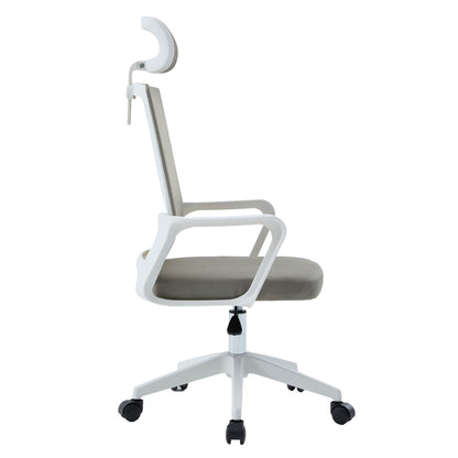 ΚΑΡΕΚΛΑ ΓΡΑΦΕΙΟΥ VELOCITY ΛΕΥΚΟ PP-ΑΝΟΙΧΤΟ ΓΚΡΙ MESH 61x62x123