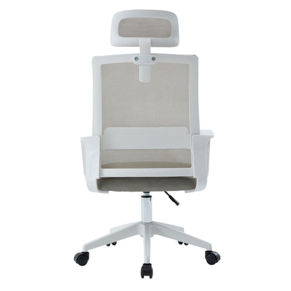 ΚΑΡΕΚΛΑ ΓΡΑΦΕΙΟΥ VELOCITY ΛΕΥΚΟ PP-ΑΝΟΙΧΤΟ ΓΚΡΙ MESH 61x62x123