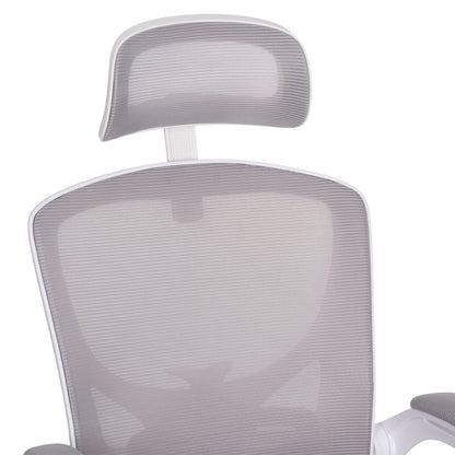 ΚΑΡΕΚΛΑ ΓΡΑΦΕΙΟΥ FLOATER ΛΕΥΚΟ PP-ΑΝΟΙΧΤΟ ΓΚΡΙ MESH 62x62x115-125