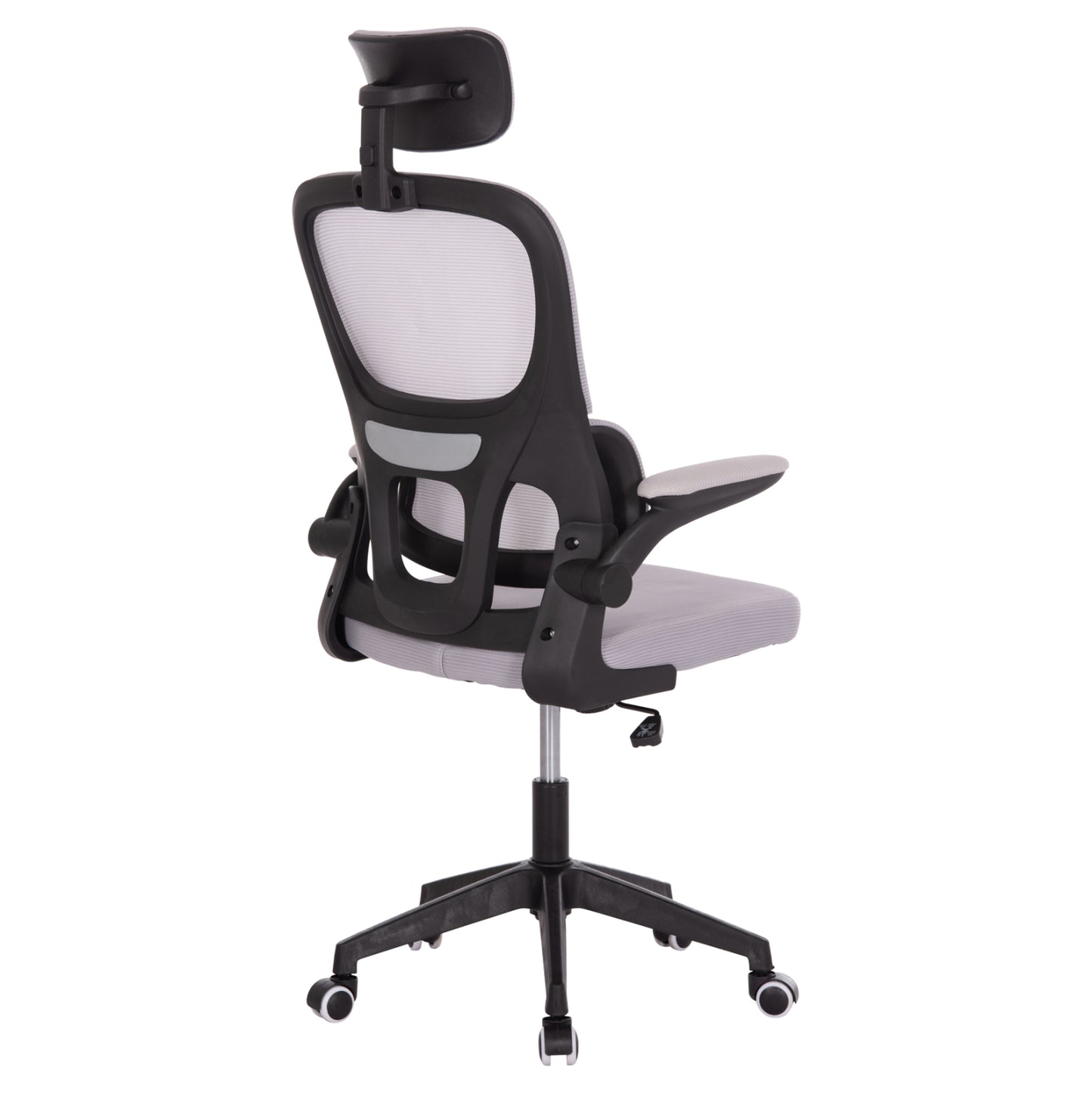 ΚΑΡΕΚΛΑ ΓΡΑΦΕΙΟΥ BASTON ΓΚΡΙ MESH & ΜΑΥΡΟ PP ΣΚΕΛΕΤΟΣ 64x60x127
