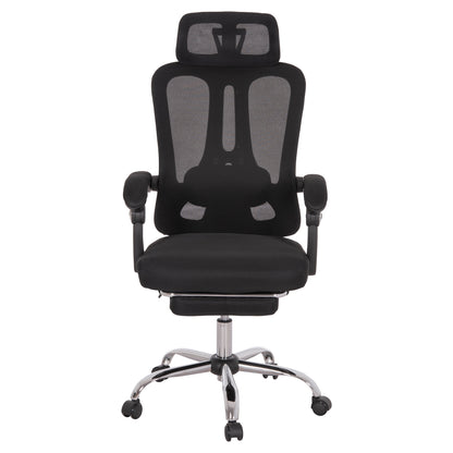 ΚΑΡΕΚΛΑ ΓΡΑΦΕΙΟΥ BARNET ΜΑΥΡΟ MESH ΜΑΥΡΟΣ ΣΚΕΛΕΤΟΣ NYLON 61x62x123
